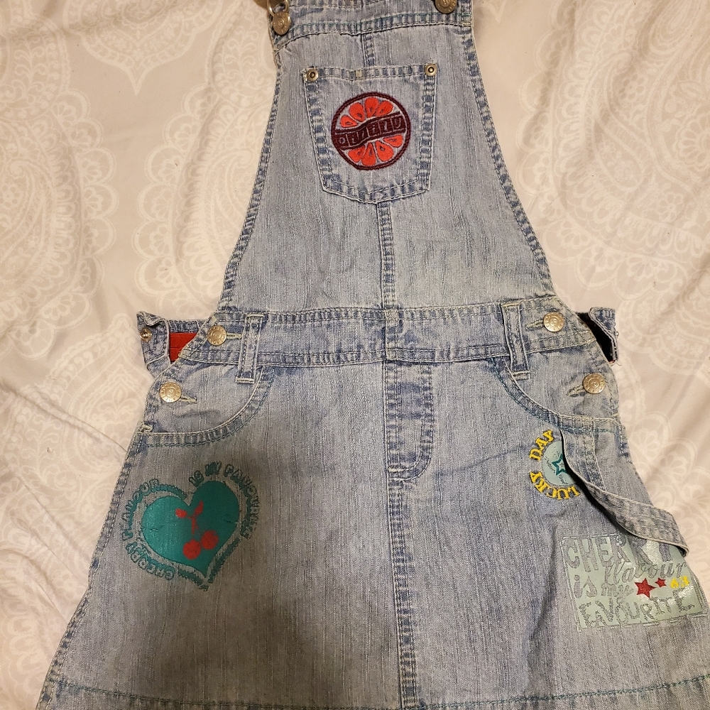 Girl's Oilily denim overall skirt